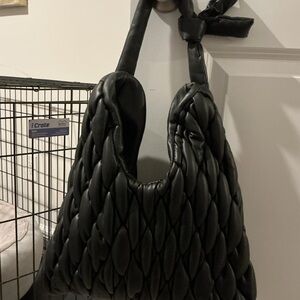 Elegant Black Quilted Betsy Johnson Women's Bag